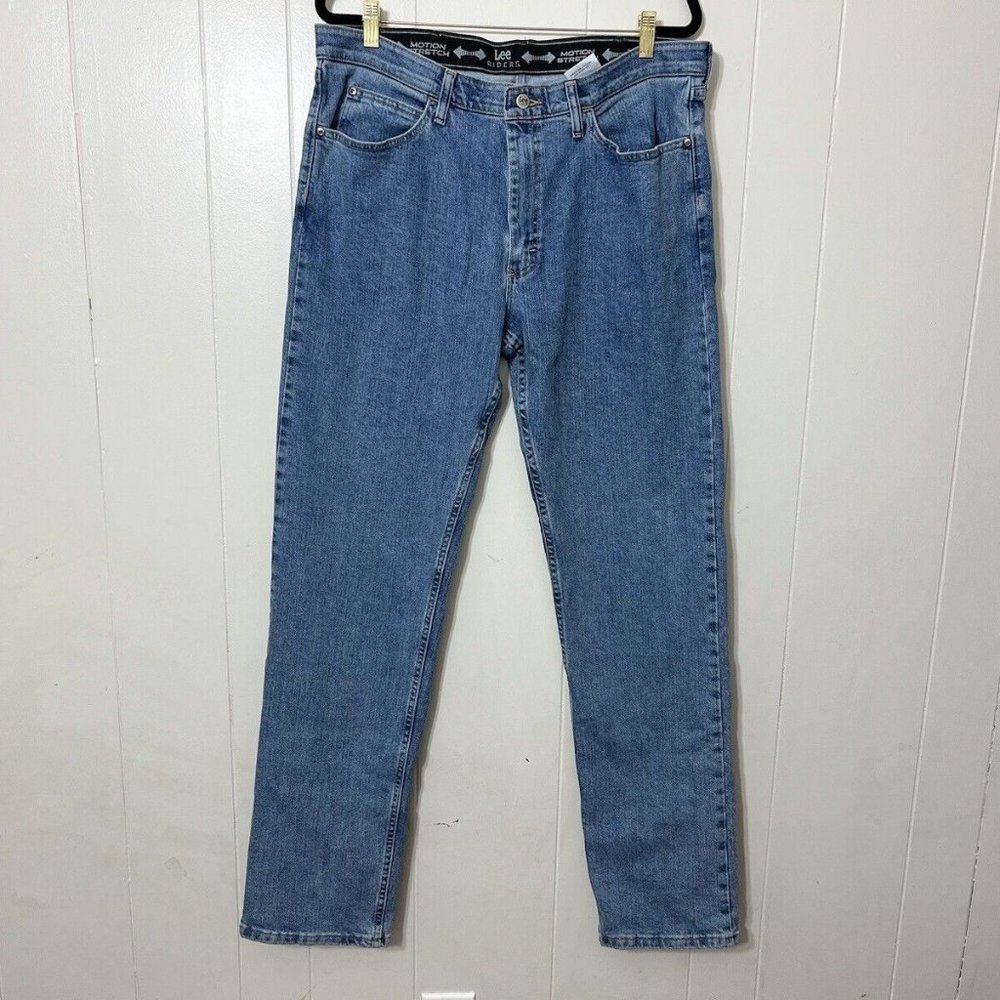 Lee Riders Regular Fit Straight Leg Men's Blue Jeans Size 36 x36 NWT